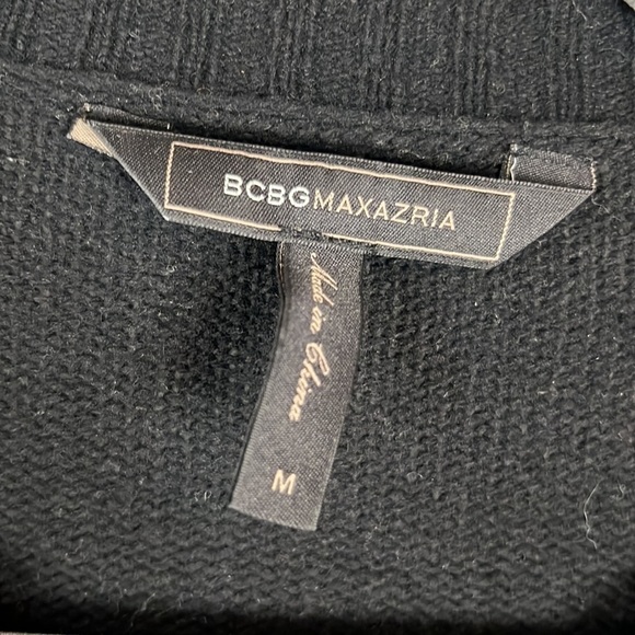 BCBGMAXAZRIA Iris Draped Puff Long Sleeve Sweater Size M - Picture 5 of 8